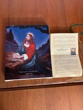 Religious Wall Art - Jesus In Prayer In Gethsemane Oil Painting On Canvas